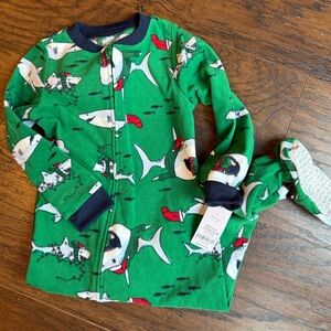 Carter's Green Shark Pajama Set